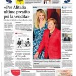 prime pagine corriere della sera