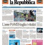 prime pagine la repubblica