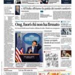 prime pagine corriere della sera