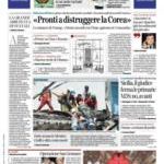 prime pagine corriere della sera