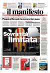 prime pagine il manifesto