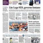 Prime pagine Il Messaggero