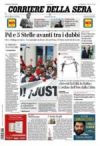 Prime pagine Corriere della Sera